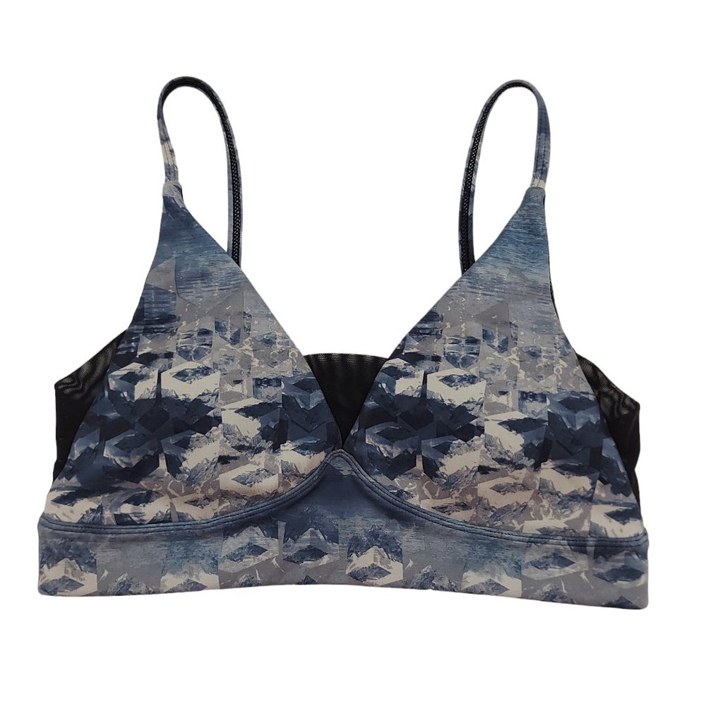 Sweaty Betty Navy Geometric Print Light Support Sports Bra